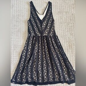 Anthropologie Moulinette Soeurs Black Lace Dress Sleeveless Size XS